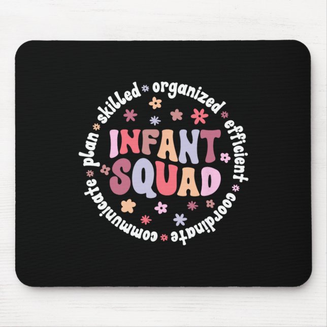 Mousepad Equipe de Professores de Bebês Esquadra Infantil E (Frente)