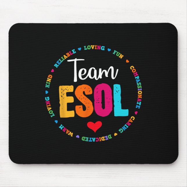 Mousepad Equipe de professores de volta às aulas - Equipe E (Frente)
