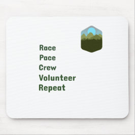 Mousepad Equipe de Ritmo de Corrida Voluntário Repetir