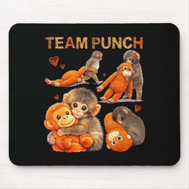 Mousepad Equipe de soco de macaco bebê soco  (Frente)