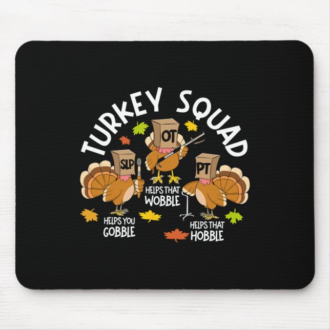 Mousepad Equipe De Terapêutica Com Pt Quad Slp Ot Pt Da Tur (Frente)