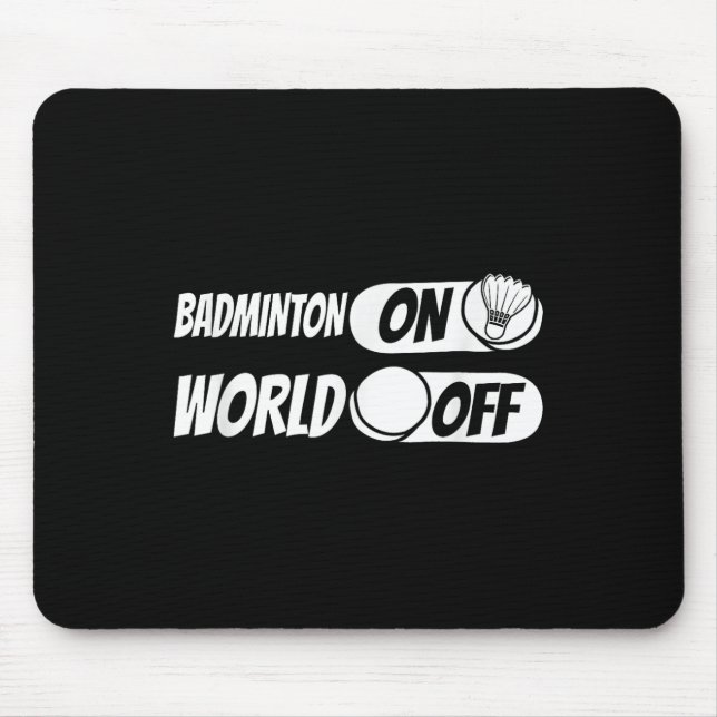 Mousepad Equipe Do Jogador Do Shuttle - Racquet Badminton N (Frente)