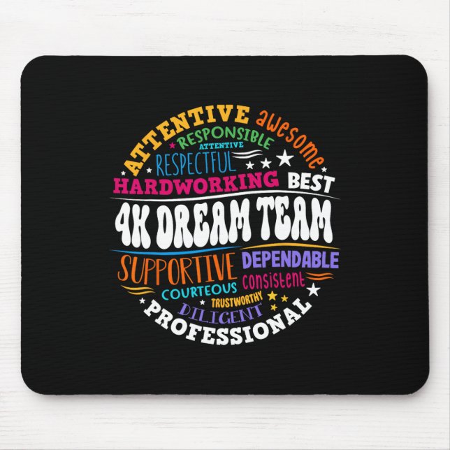 Mousepad Equipe dos Sonhos Groovy 4k Professora Jardim de I (Frente)