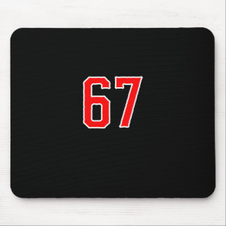 Mousepad Equipe Esportiva Vermelha e Branca Número #67 Swea