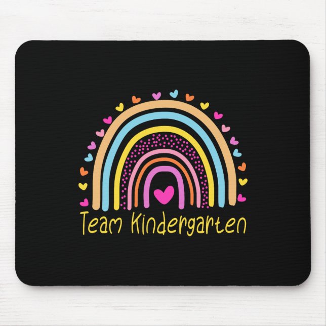 Mousepad Equipe Professora de Jardim de Infância Arco-íris (Frente)