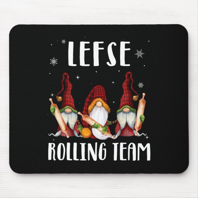 Mousepad Equipe Rolante de Esquerda Gnomos Natal Xadrez Kid (Frente)