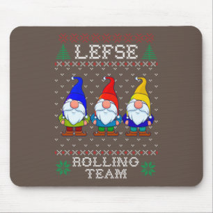 Mousepad Equipe Rolling da Esquerda, Tomate de Natal Gnomo