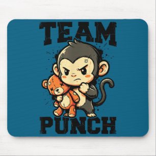 Mousepad Equipe soca forte meme de brinquedo de macaco bebê