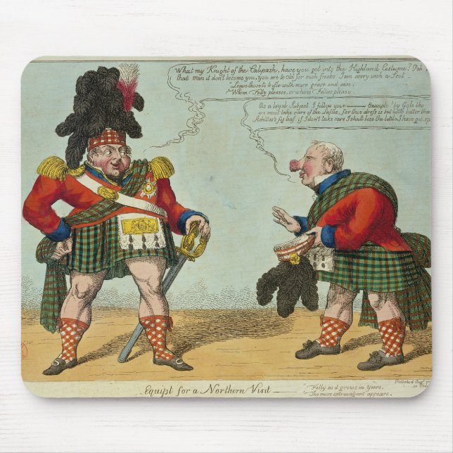 Mousepad Equipt para uma visita do norte, 1822 (Frente)