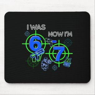 Mousepad Era 6 7 engraçado 67 seis sete meme tag laser aniv