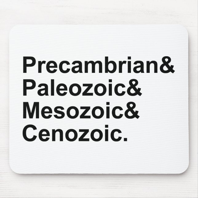 Mousepad Eras Geológicas da Terra Pré-Cambriano Paleozoico  (Frente)