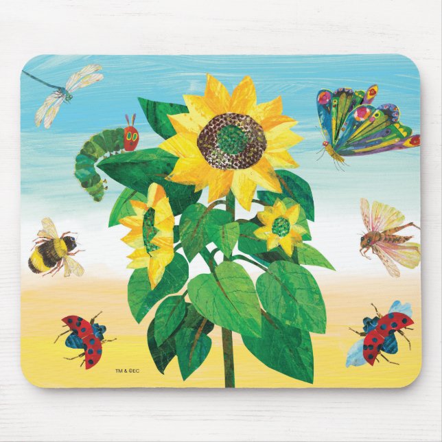 Mousepad Eric Carle | Cena de Flor do Jardim (Frente)