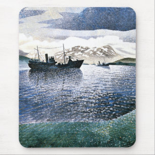 Mousepad Eric Ravilious - Noruega, realismo mágico,