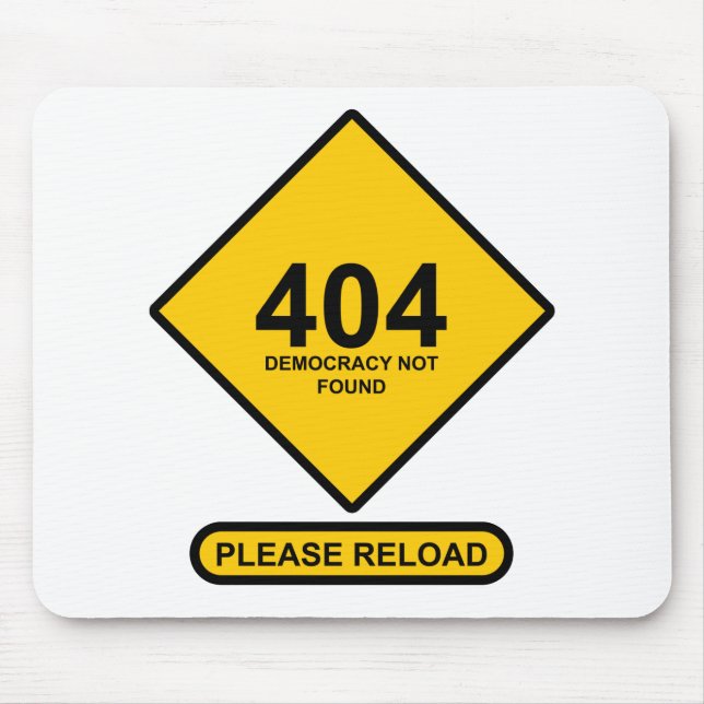 Mousepad Erro 404: Democracia Não Encontrada (Frente)