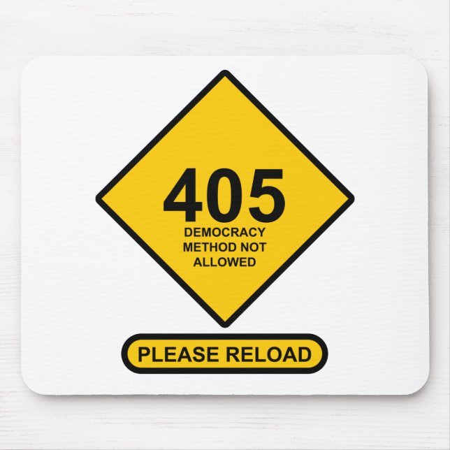 Mousepad Erro 405: Método de Democracia Não Permitido (Frente)