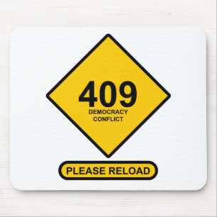 Mousepad Erro 409: Conflito de democracia