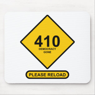 Mousepad Erro 410: Democracia foi-se embora