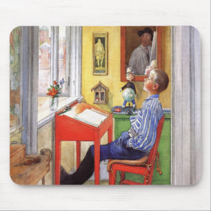 Mousepad Esbjorn Fazendo Seu Dever de Casa por Carl Larsson