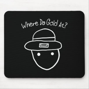 Mousepad Esboço Amador de Leprechaun Engraçado Meme Irlandê