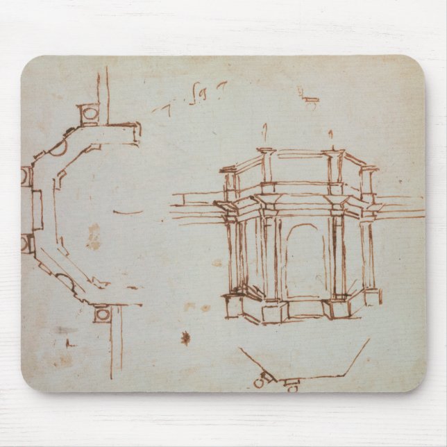 Mousepad Esboço arquitectónico de W.24r (Frente)