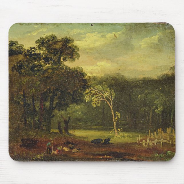Mousepad Esboço da natureza no parque de Sion, 1819 (óleo (Frente)