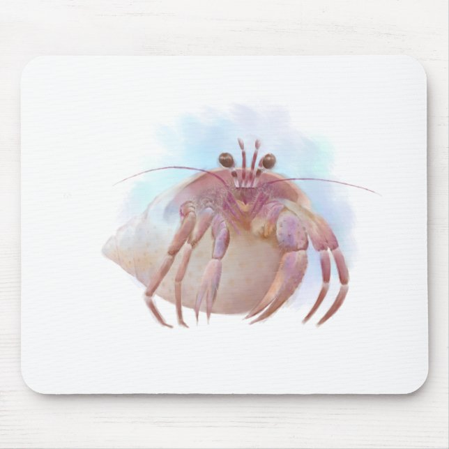 Mousepad Esboço de caranguejo-eremita-bonito (Frente)