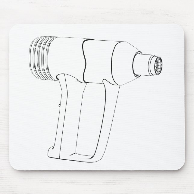 Mousepad Esboço de pistola de calor industrial elétrica (Frente)