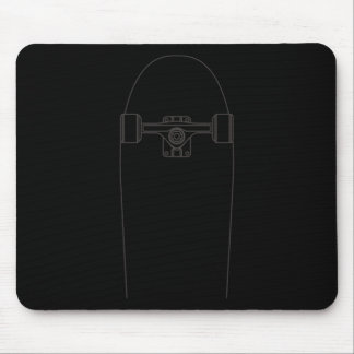 Mousepad Esboço de Skate - Skatista Fazendo Skate Vintage 