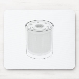 Mousepad Esboço do filtro de óleo automotivo