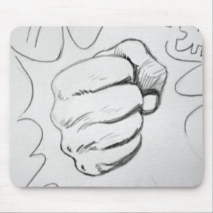 Mousepad Esboço do Lápis de Esmagamento de pop Art
