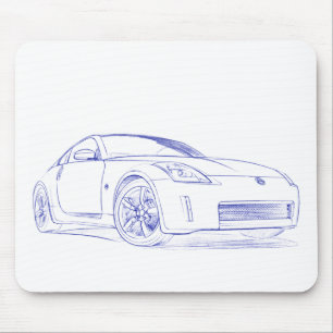 Mousepad Esboço do Nis 350Z