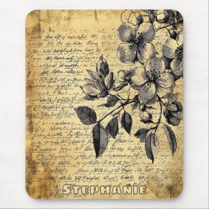Mousepad Esboço Floral Russo com Caligrafia - Idade (1)