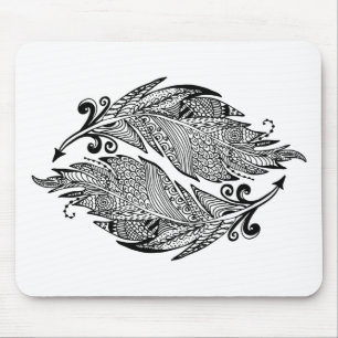 Mousepad Esboço inspirado das penas