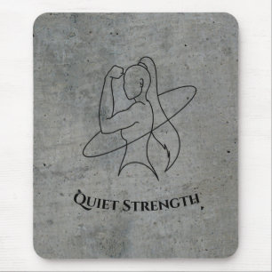 Mousepad Esboço Minimalista de Mulher Forte Fitness