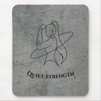 Mousepad Esboço Minimalista de Mulher Forte Fitness
