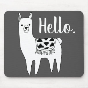 Mousepad Esboço na moda do lama olá!