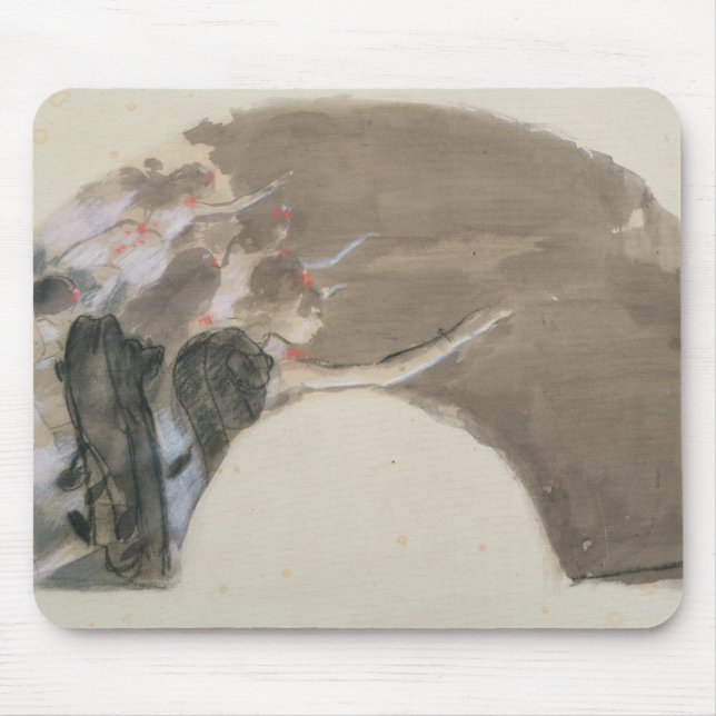 Mousepad Esboço para um fã, c.1879 de Edgar Degas | (Frente)
