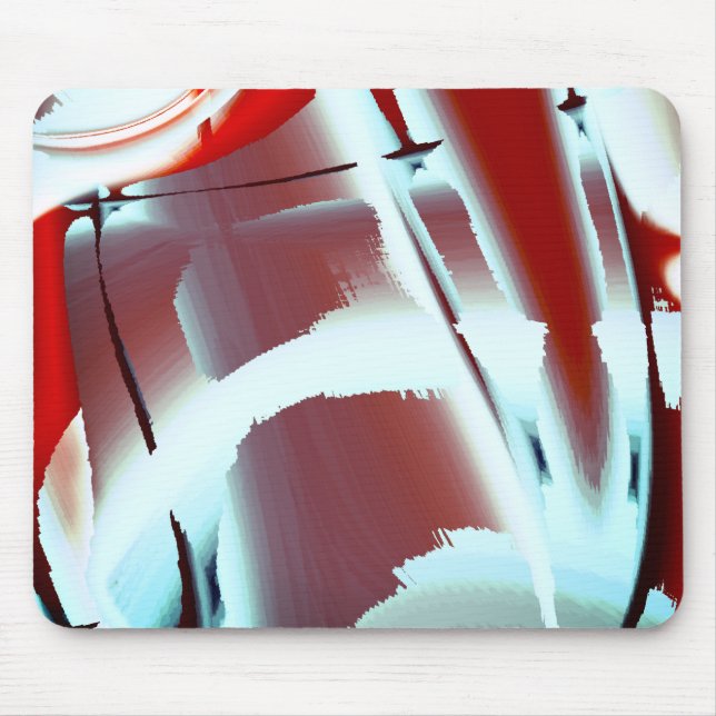 Mousepad Esbranquiçado a vermelho esmagamento da ampliação  (Frente)