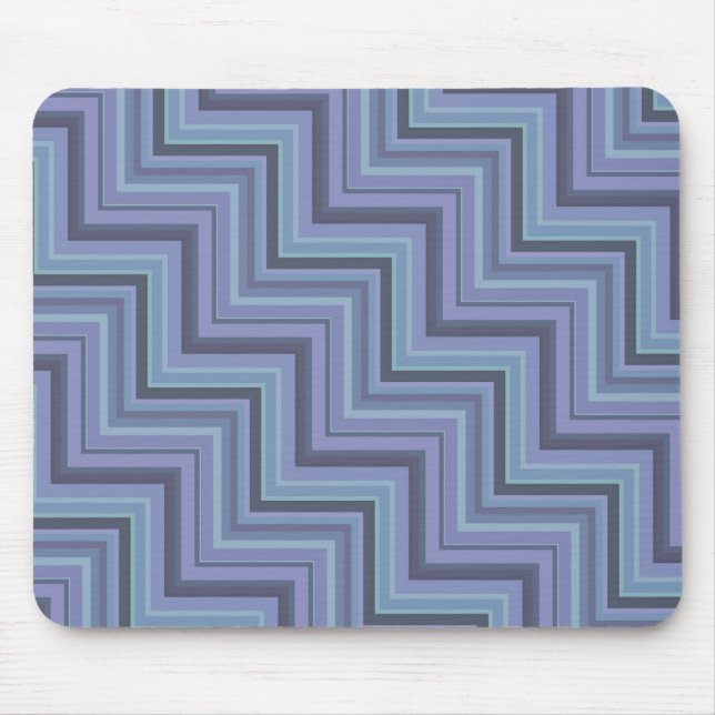Mousepad Escada de stripes de cinza azul (Frente)