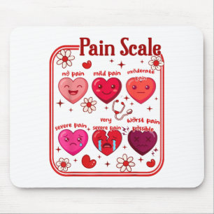 Mousepad Escala de Dor Coração Doce Trauma Enfermeira Triag