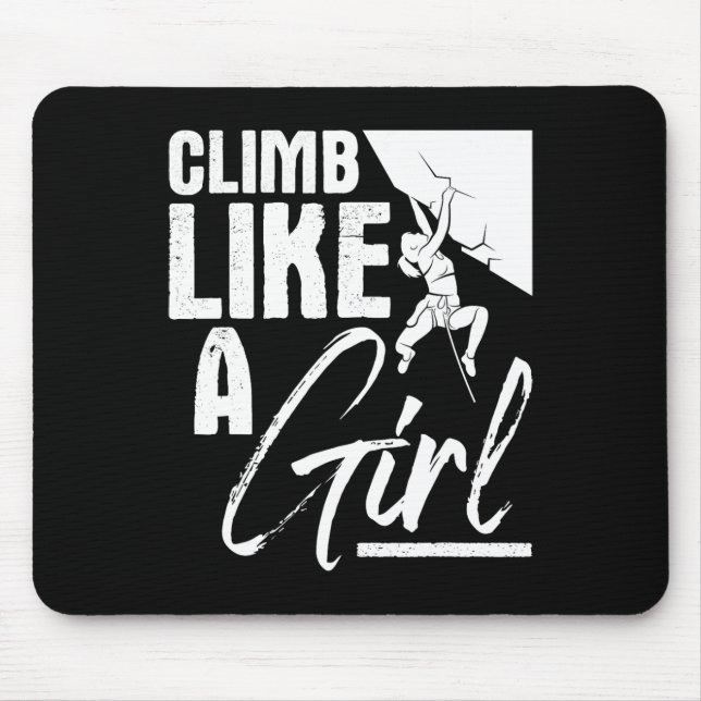 Mousepad Escalada Como Uma Garota - Esportes Bouldering Esc (Frente)