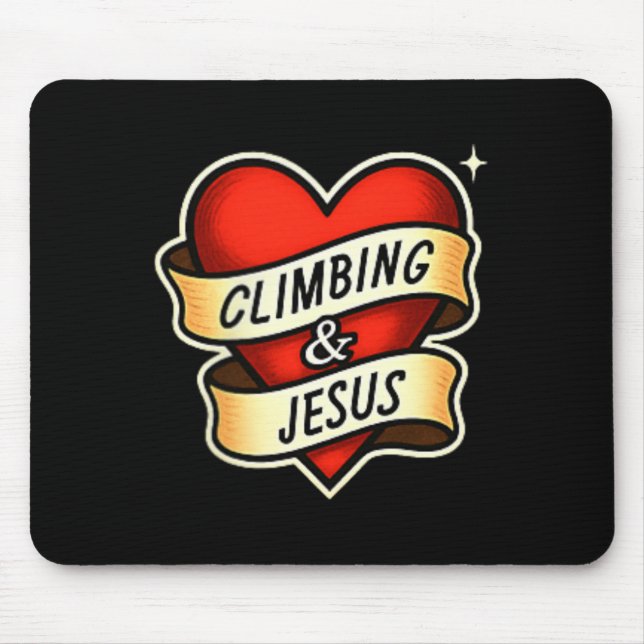 Mousepad Escalada E Jesus Cristão  (Frente)