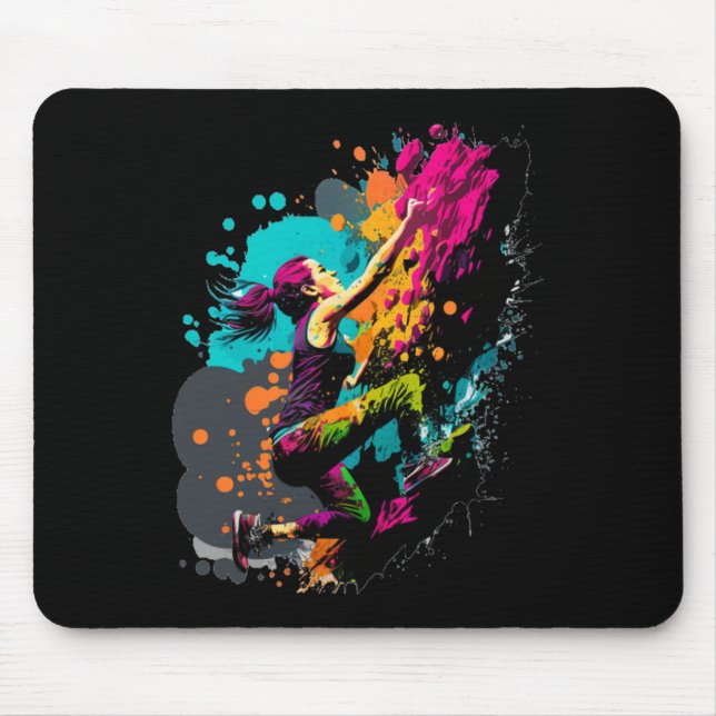 Mousepad Escalada em Parede Bouldering Escalador Indoor Cli (Frente)