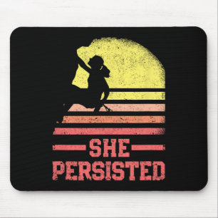 Mousepad Escalada em Rocha Silhueta de Climber Feminino Ret