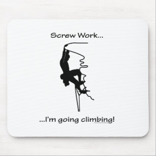Mousepad Escalada indo do trabalho do parafuso…