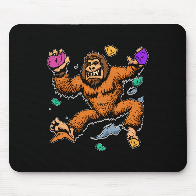 Mousepad Escalador de Sasquatch Bouldering Montanhista Pé G (Frente)