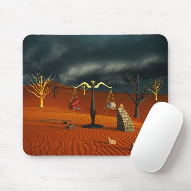 Mousepad Escalas da Verdade – Simbolismo Surreal do Deserto (Com mouse)