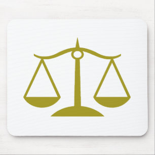Mousepad Escalas de justiça - ouro