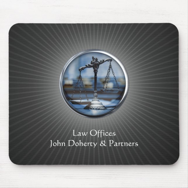 Mousepad Escalas elegantes de justiça (Frente)