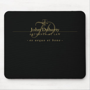 Mousepad Escalas elegantes do ouro de justiça  